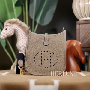 Evelyne mini 18 etoupe / 76 bleu indigo cc tc W (一代：肩帶長105cm）